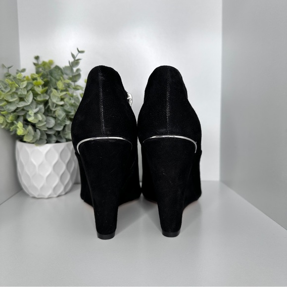 Coach Women’s Oakdale Sleek Design Black Suede Ankle Booties Size 9 - Picture 5 of 12